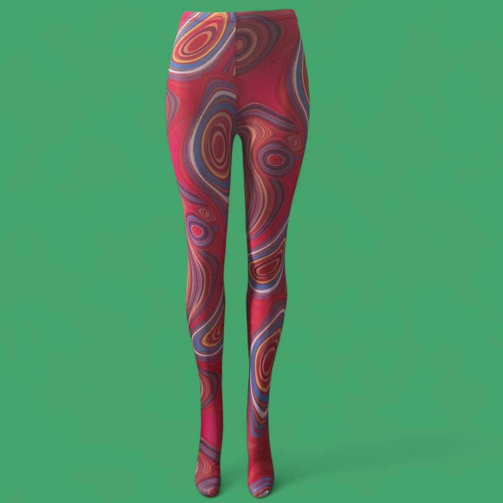 Vibrant Swirl Patterned Leggings